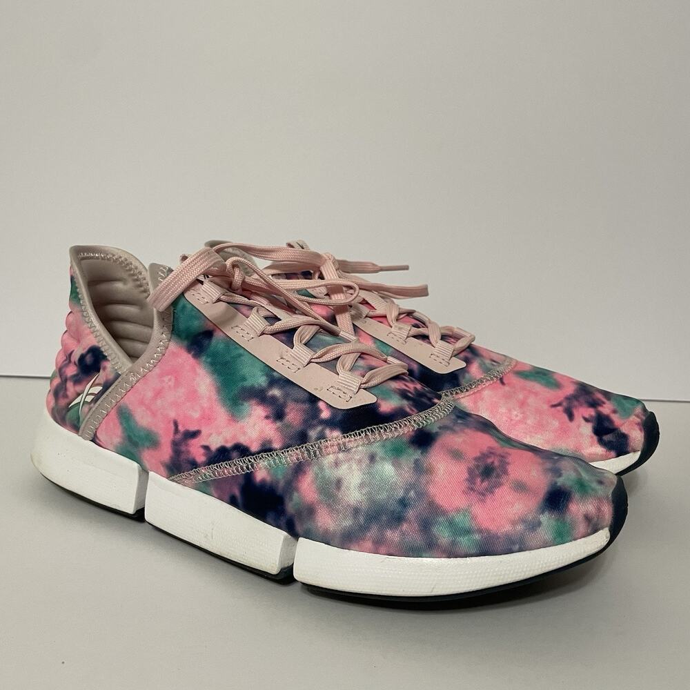 Reebok Womens Size 9 Daily Fit DMX Comfort Walking Shoes Pink Multicolor GUC